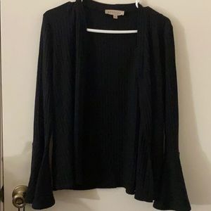 Philosophy Cloth Black Long Bell Sleeve Cardigan S
